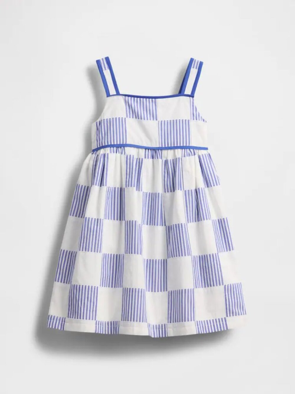 4T Baby Gap Poplin Patchwork Dress in Beach Ball Blue